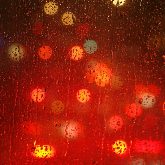 window with rain on it